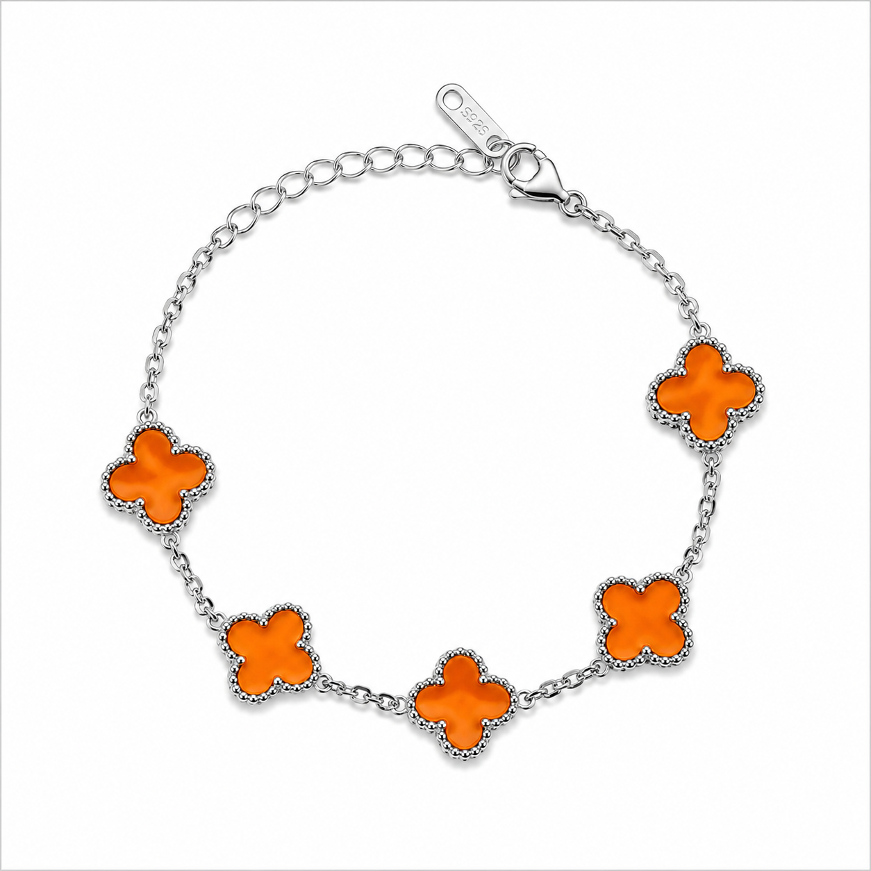 Orange and Silver Clover.