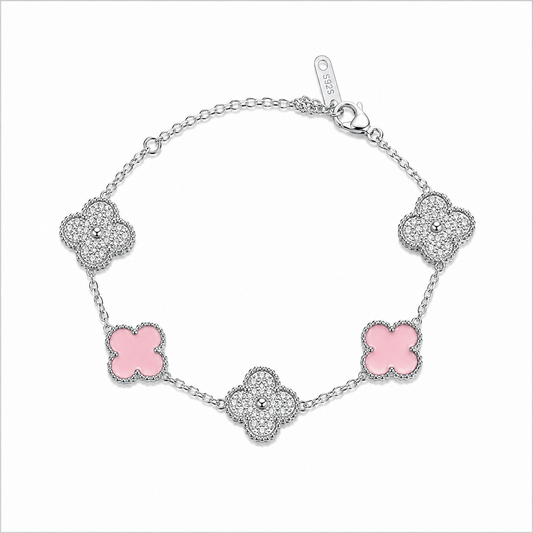 Light Pink and Silver Clover.