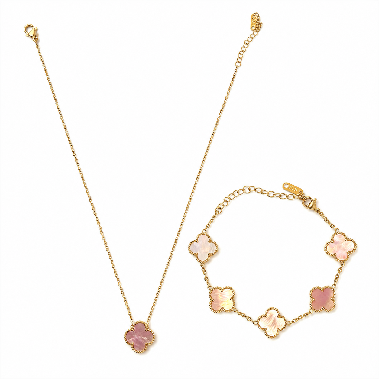 Rose Gold Clover Set.