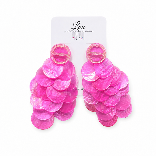 Druppe Earrings(Hot Pink)